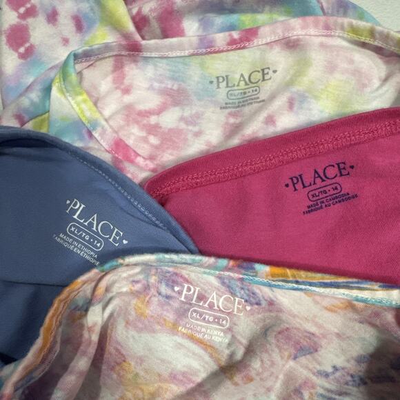 Lot of 4 Place T-Shirt Tie Dye Star Print Teen Girls 14 XL Short Sleeves Tee - Picture 10 of 10